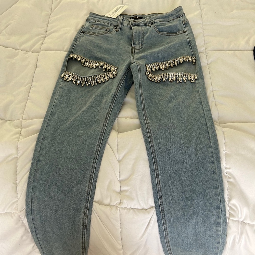 WFFS RHINESTONES  SKINNY JEANS